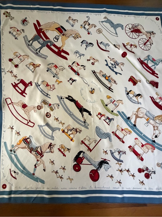 Hermes Accessories - Hermes Raconte Moi Le Cheval Silk Scarf.